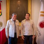 Recibe gobernador a Mario Delgado, reúnen sector educativo